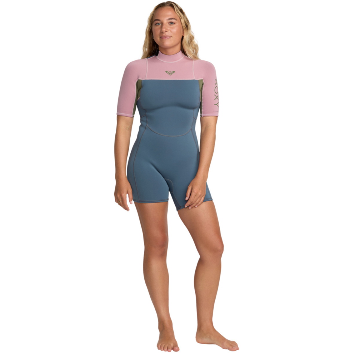 2026 Roxy Womens Prologue+ 2mm Back Zip Shorty Wetsuit 26BW253502 - Ash